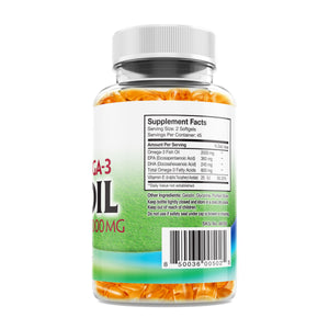 加強高濃度深海魚油 Omega-3(1000毫克)X3瓶裝
